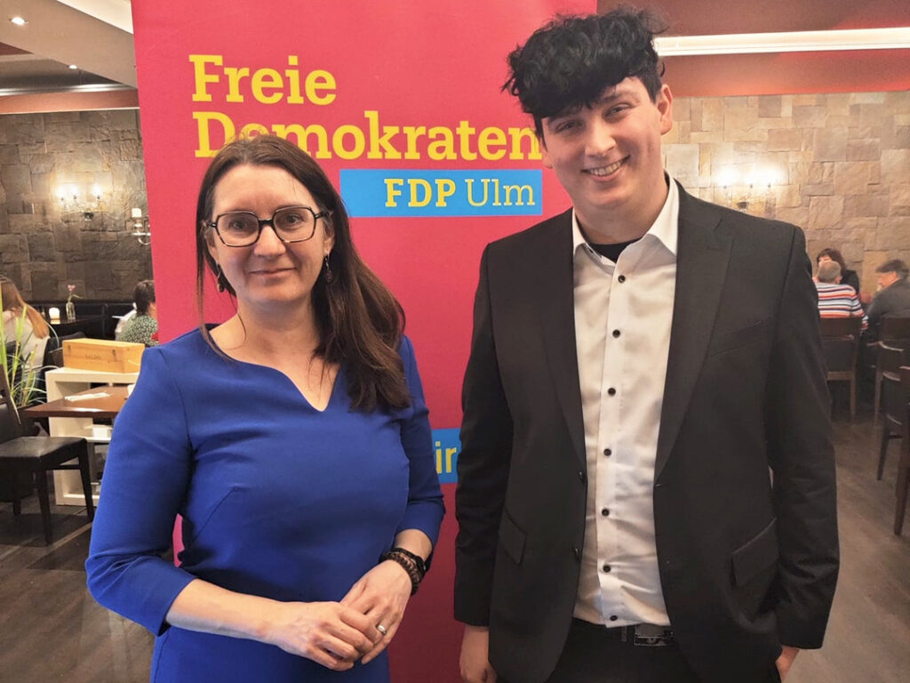 Landtagswahl Baden-Württember 2026 Kandidaten FDP Ulm Anke Hillmann-Richter, Leon Genelin